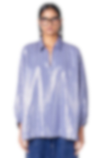 Multi-Colored Viscose Printed Batwing Shirt by Dhruv Kapoor at Pernia's Pop Up Shop