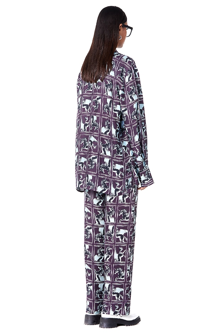 Multi-Colored Viscose Printed Co-Ord Set by Dhruv Kapoor at Pernia's Pop Up Shop