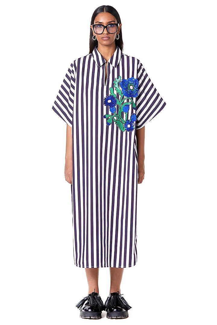 Multi-Colored Cotton Printed Oversized Shirt by Dhruv Kapoor at Pernia's Pop Up Shop