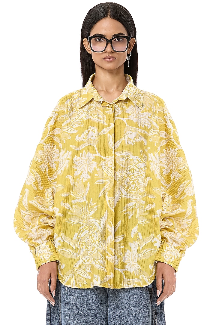 Multi-Colored Viscose Printed Oversized Shirt by Dhruv Kapoor at Pernia's Pop Up Shop