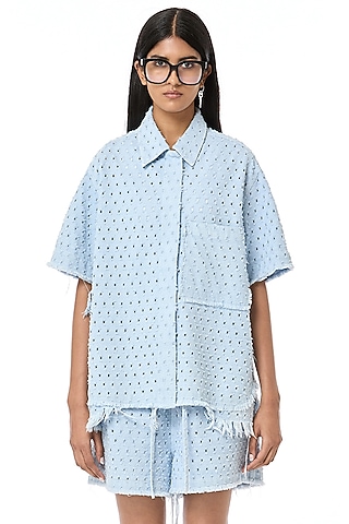 Blue Cotton Shirt by Dhruv Kapoor