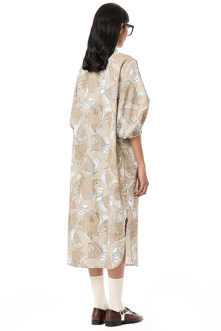 Multi-Colored Cotton Printed & Embroidered Handcrafted Oversized Cocktail Shirt Dress by Dhruv Kapoor at Pernia's Pop Up Shop