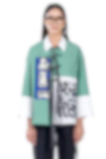 Multi-Colored Cotton Handcrafted Striped Shirt by Dhruv Kapoor at Pernia's Pop Up Shop