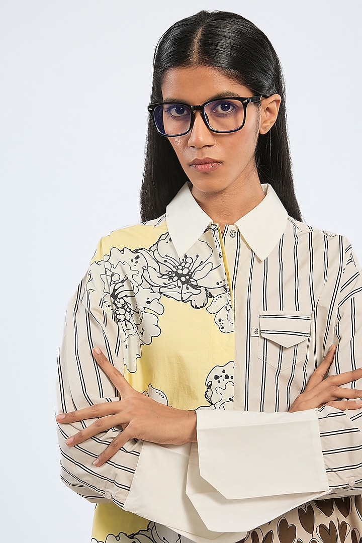 White Cotton Shirt by Dhruv Kapoor at Pernia's Pop Up Shop