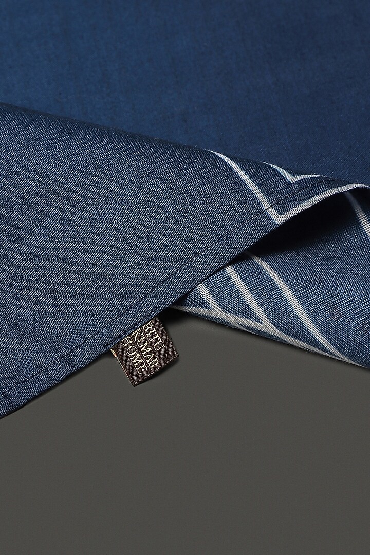 Police Blue Cotton Dinner Napkins (Set of 4) by Ritu Kumar Home at Pernia's Pop Up Shop