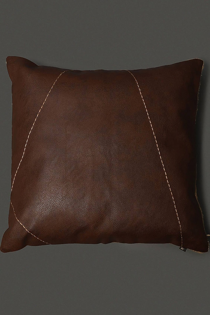 Ash Brown Square Cushion With Filler by Ritu Kumar Home at Pernia's Pop Up Shop