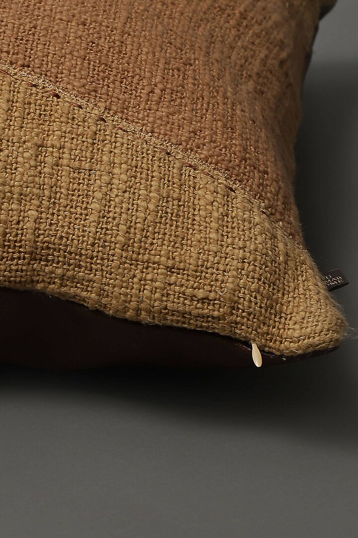 Ash Brown Square Cushion With Filler by Ritu Kumar Home at Pernia's Pop Up Shop