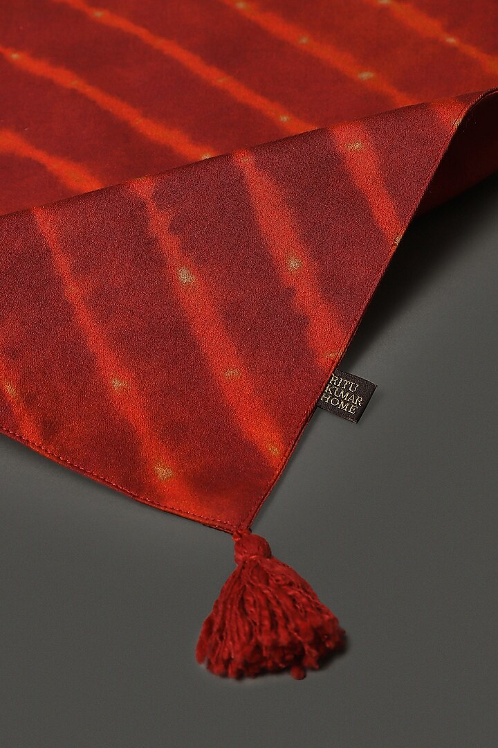 Dark Red Cotton Satin Placement Mats (Set of 2) by Ritu Kumar Home at Pernia's Pop Up Shop