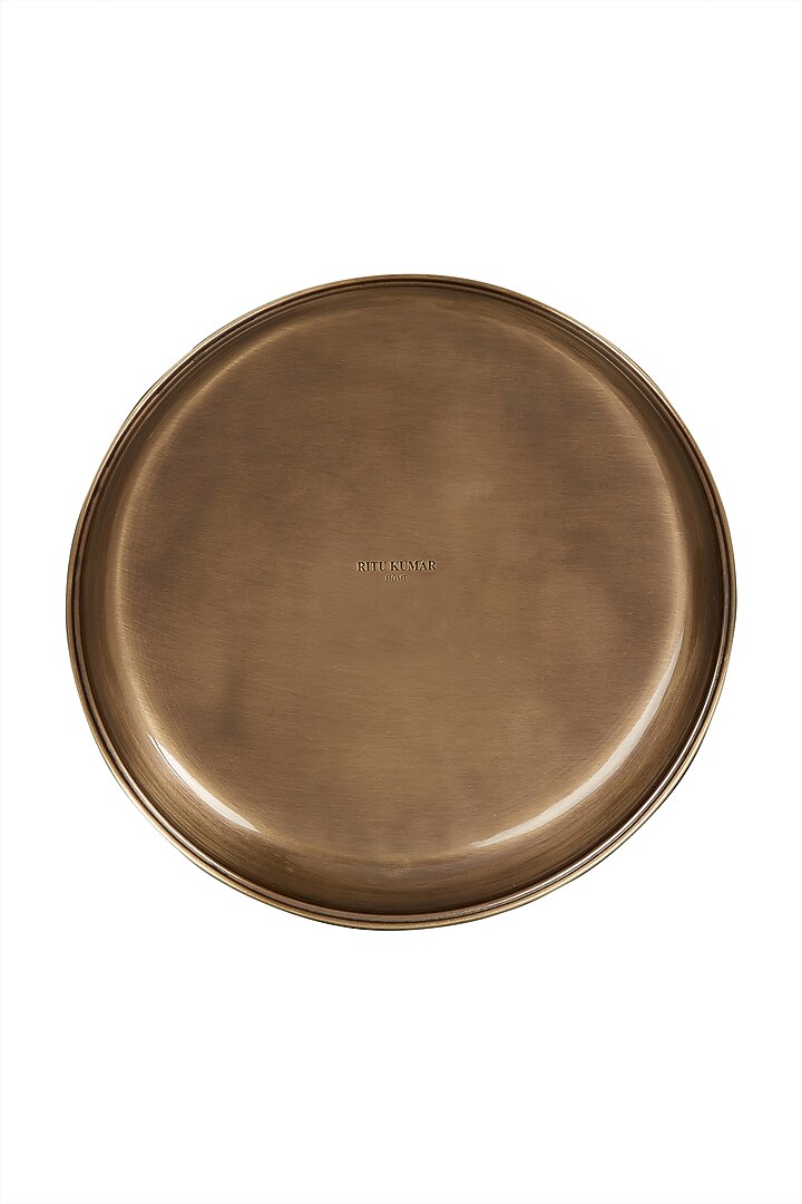 Gold Shiny Brass Thali by Ritu Kumar Home at Pernia's Pop Up Shop