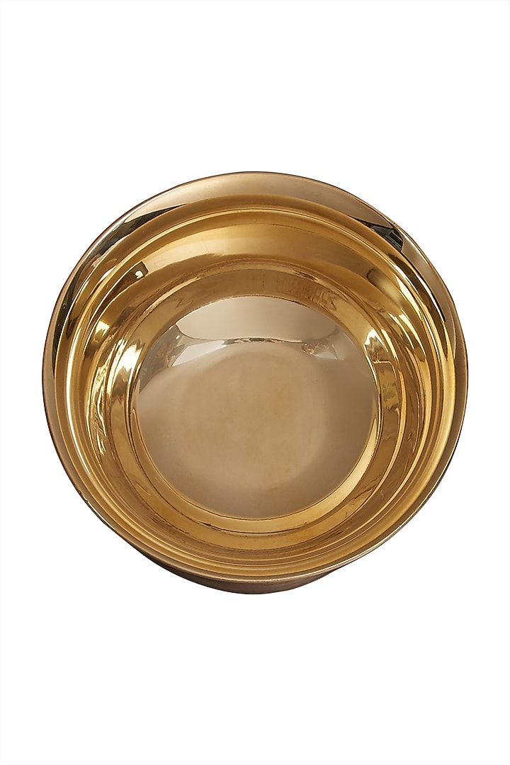 Gold Shiny Brass Dessert Bowl by Ritu Kumar Home at Pernia's Pop Up Shop