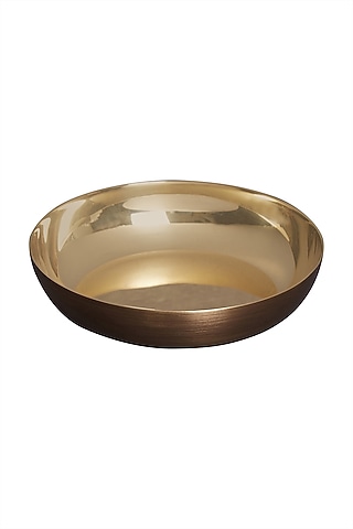 Gold Shiny Brass Katori by Ritu Kumar Home
