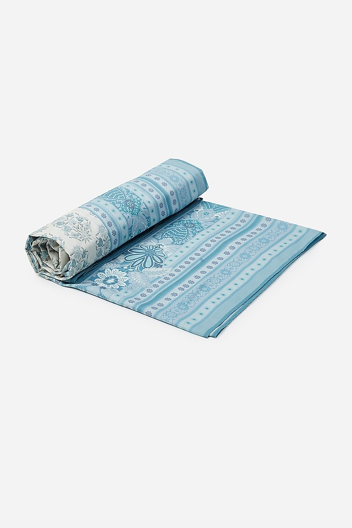 Turquoise Printed Table Cloth by Ritu Kumar Home