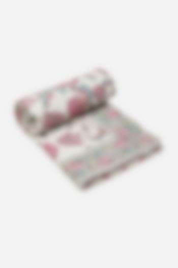 Beige Printed Quilt by Ritu Kumar Home at Pernia's Pop Up Shop