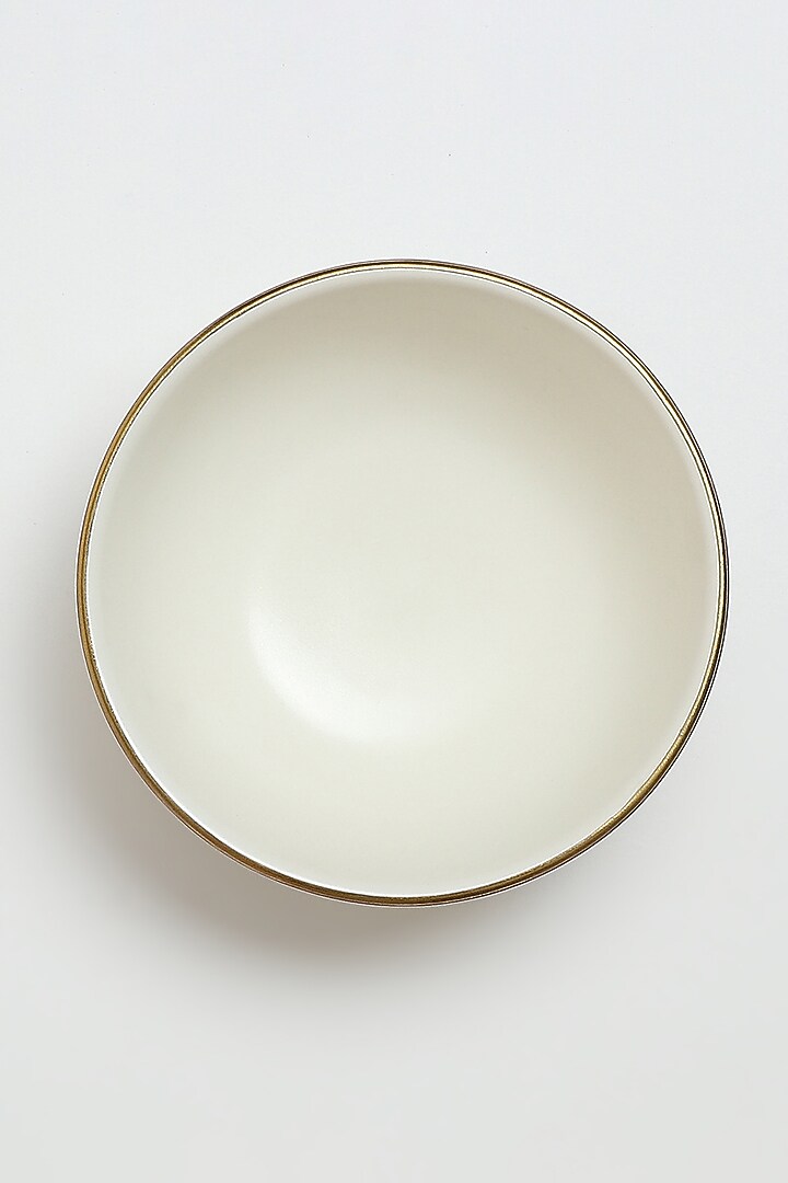 Beige Kashmiri Booti Veg Bowl (Set Of 2) by Ritu Kumar Home at Pernia's Pop Up Shop