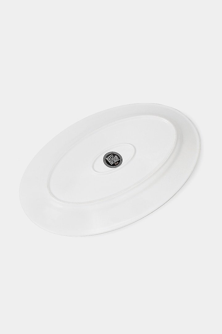 Blue Porcelain Ikkat Platter by Ritu Kumar Home at Pernia's Pop Up Shop