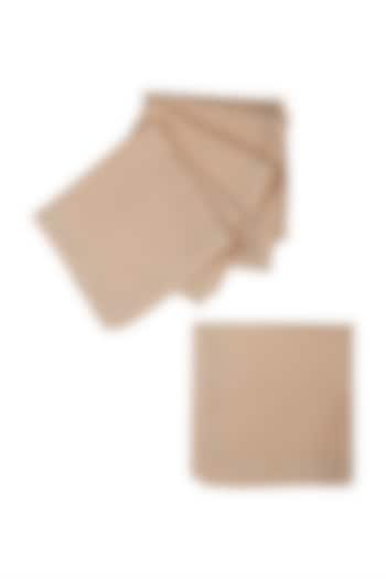 Beige Chidambaram Dinner Napkin (Set of 4) by Ritu Kumar Home