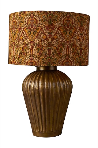 Brass Flicker Round Lamp Base by Ritu Kumar Home