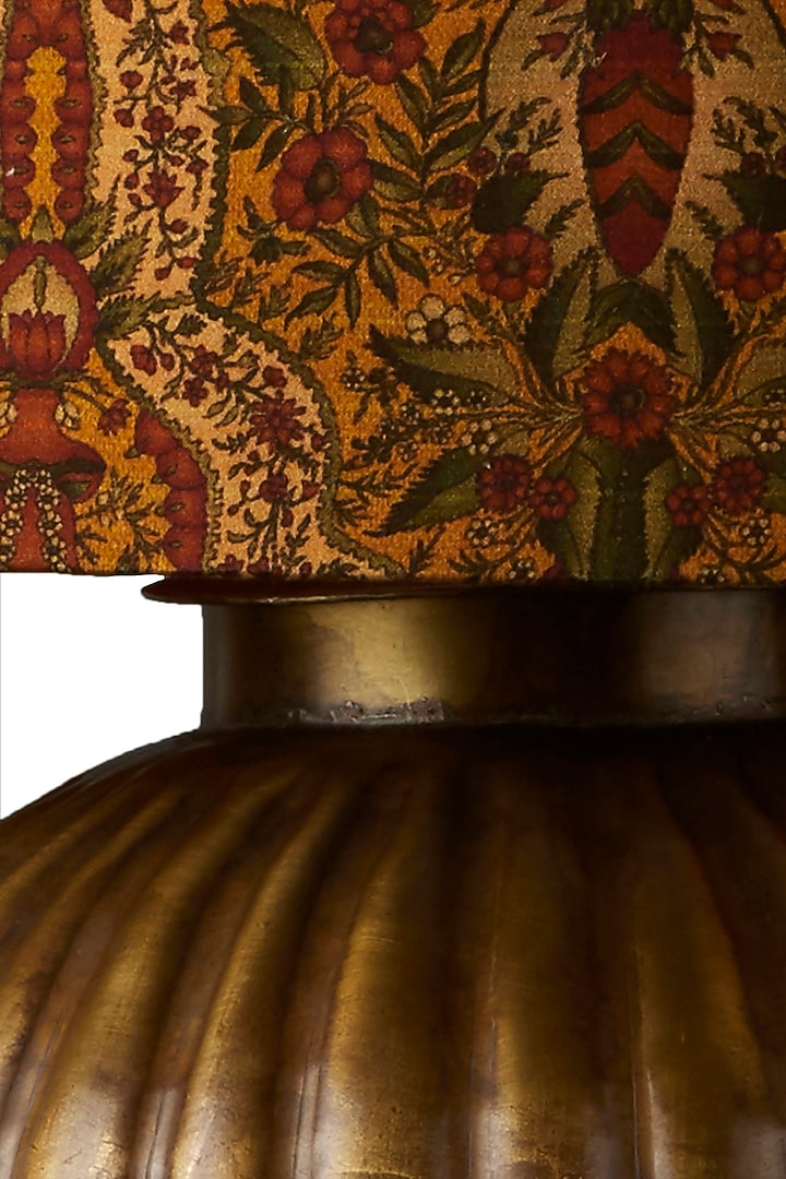 Brass Flicker Round Lamp Base by Ritu Kumar Home at Pernia's Pop Up Shop
