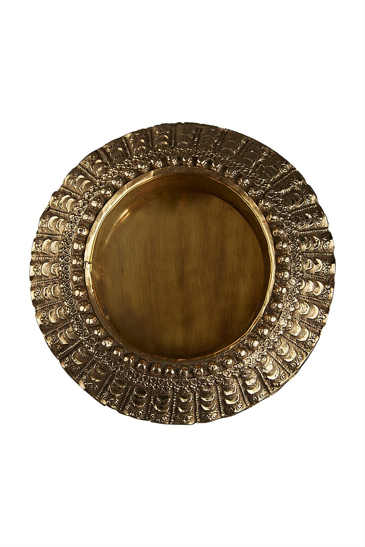 Brass Flicker Round Lamp Base by Ritu Kumar Home at Pernia's Pop Up Shop