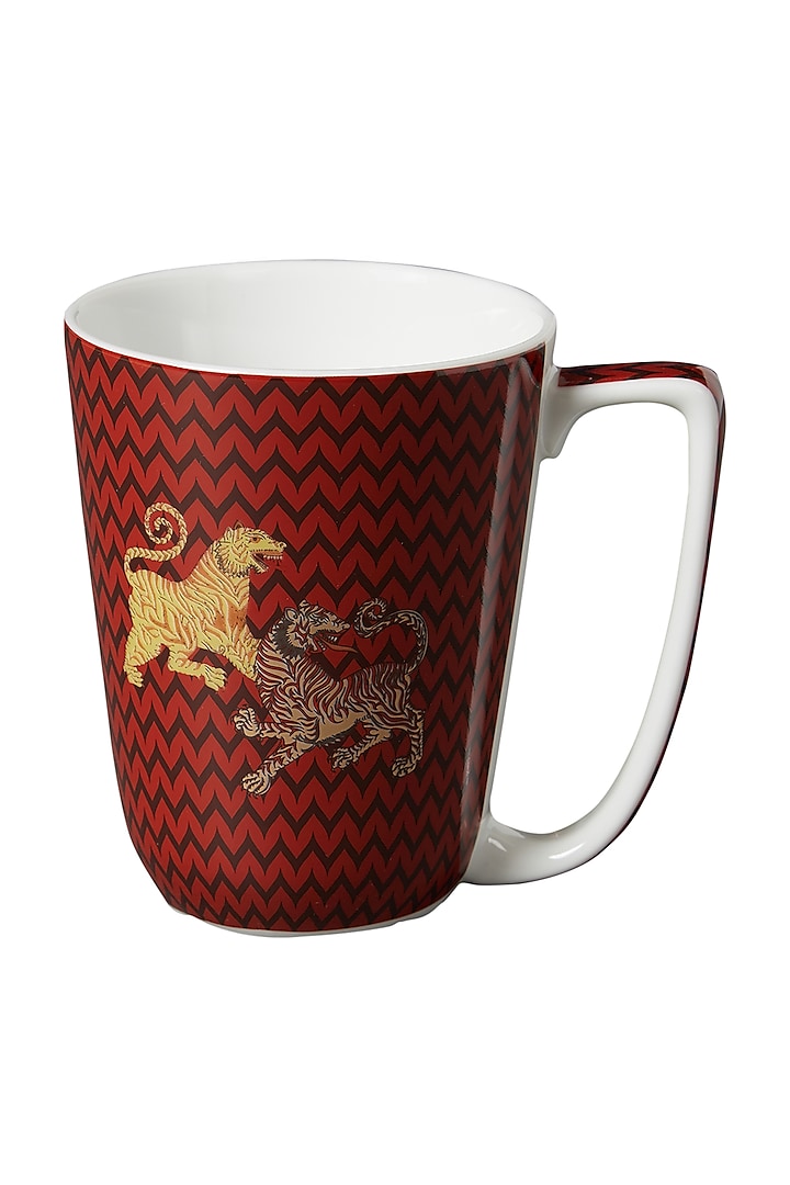 Red Baagh Mug by Ritu Kumar Home
