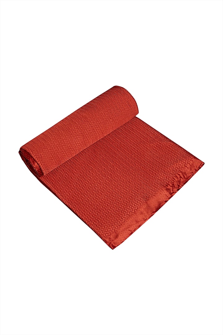 Red Baagh Double Bed Coverlet by Ritu Kumar Home