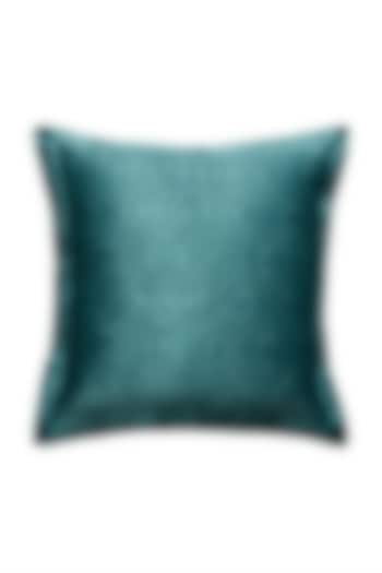 Teal Jal Mahal Square Cushion With Filler by Ritu Kumar Home