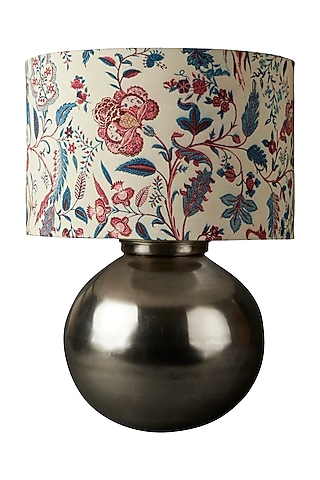 Grey Brass Flicker Lamp Base by Ritu Kumar Home
