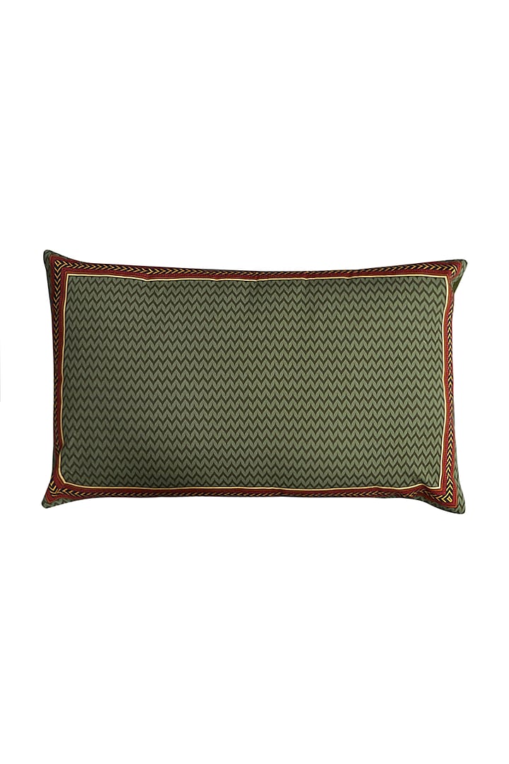 Green Baagh Pillow Sham With Filler by Ritu Kumar Home