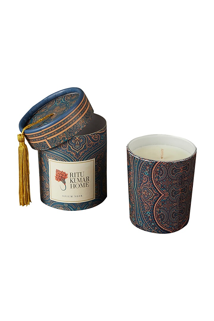Blue Jaamevar Votive by Ritu Kumar Home at Pernia's Pop Up Shop