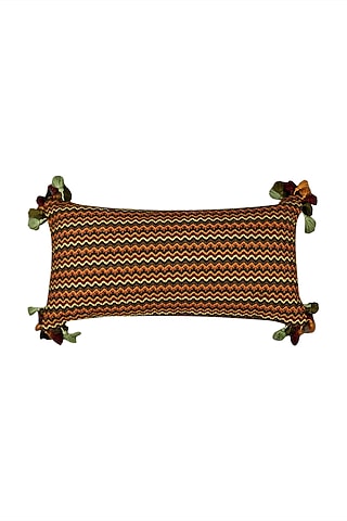 Multicolored Baagh Cushion With Filler by Ritu Kumar Home