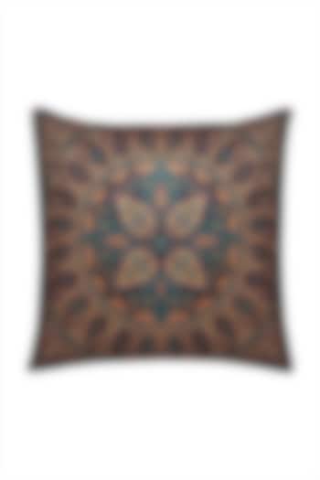 Multicolored Jaamevar Square Cushion with Filler by Ritu Kumar Home