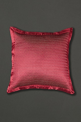 Pink Chidambaram Square Cushion With Fillers by Ritu Kumar Home
