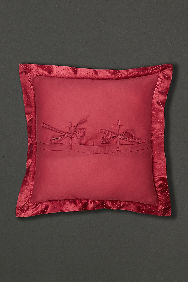 Pink Chidambaram Square Cushion With Fillers by Ritu Kumar Home at Pernia's Pop Up Shop