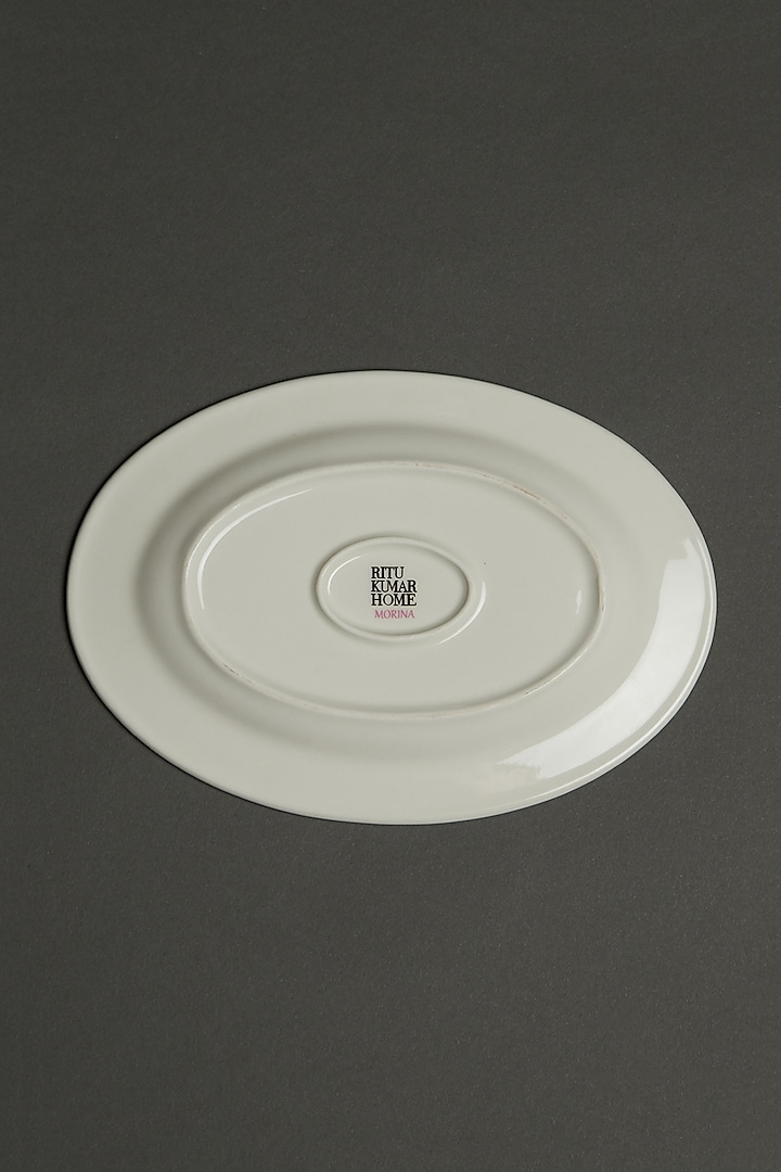 Pink Chidambaram Oval Platter by Ritu Kumar Home at Pernia's Pop Up Shop