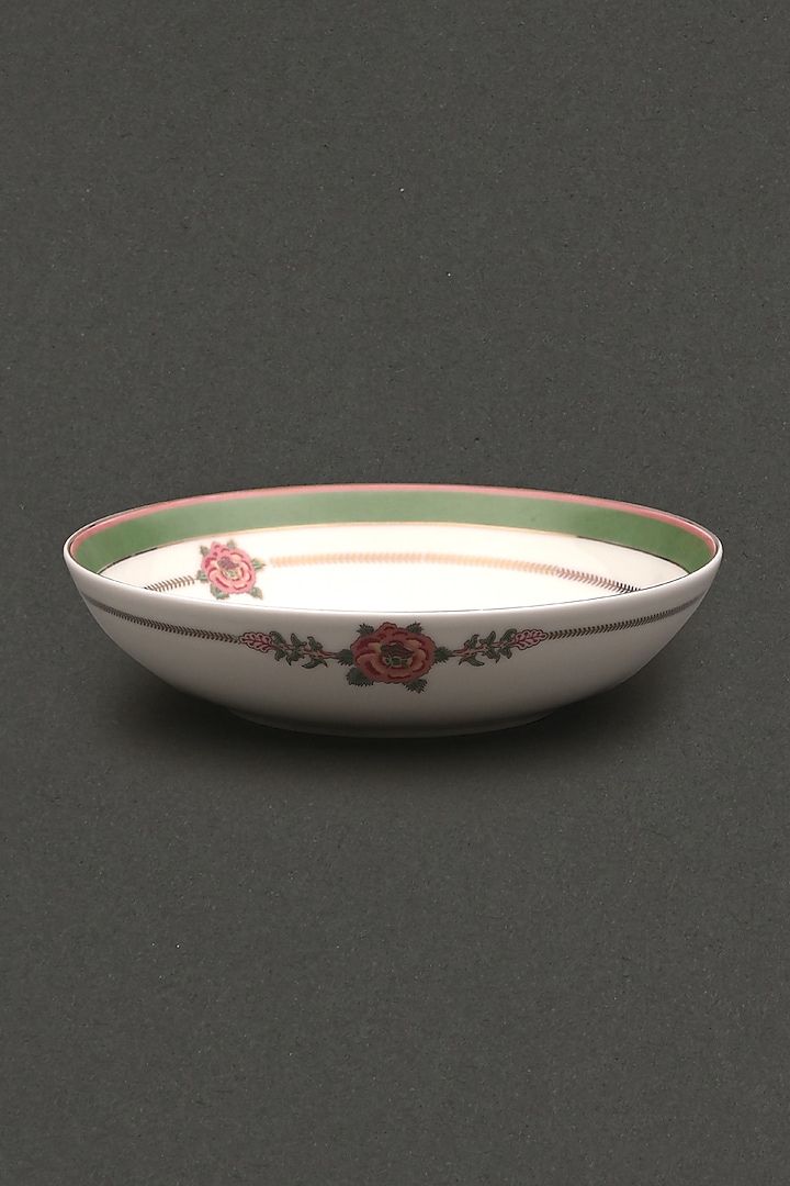 Ivory Floral Salad Bowl by Ritu Kumar Home at Pernia's Pop Up Shop