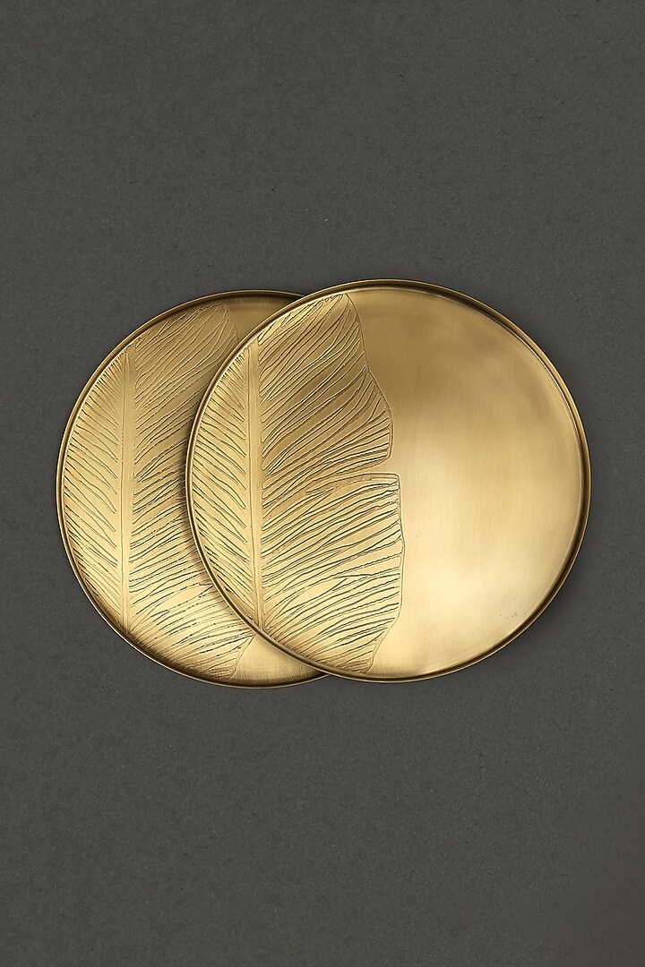 Brass Kansa Thali by Ritu Kumar Home at Pernia's Pop Up Shop