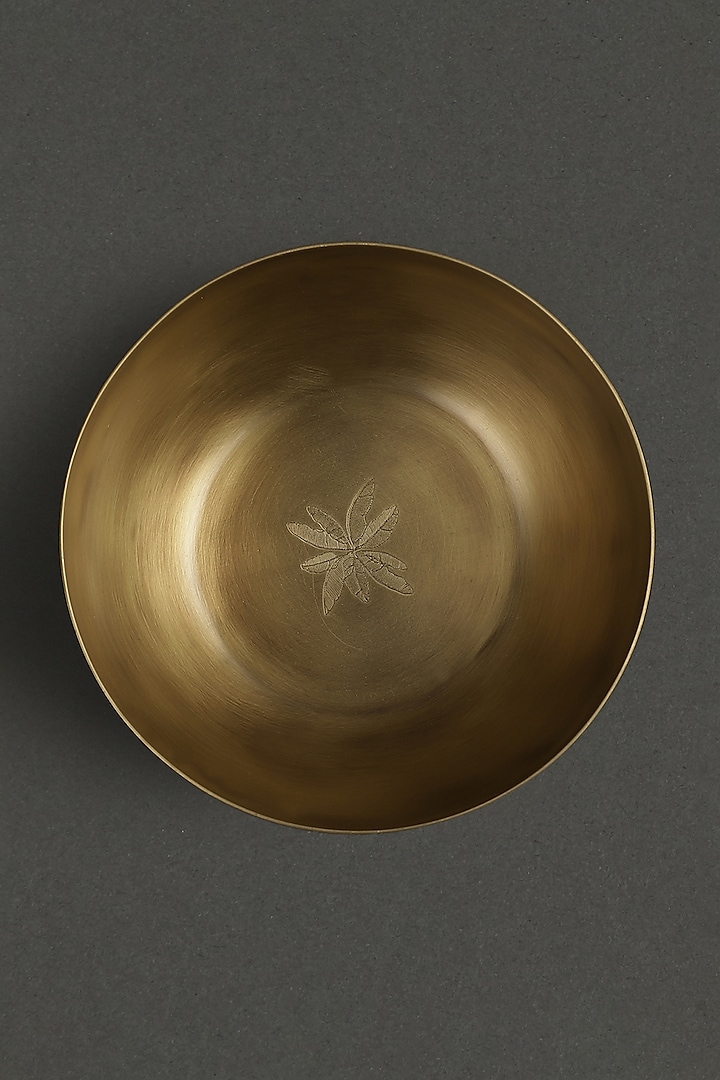 Brass Large Serving Bowl by Ritu Kumar Home