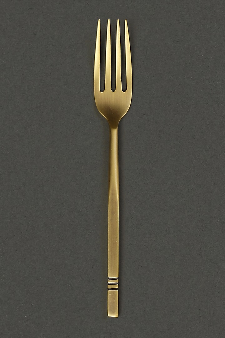Brass Kansa Fork Set (Set of 2) by Ritu Kumar Home at Pernia's Pop Up Shop