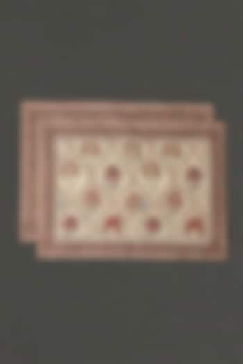 Ivory Lavana Printed Placemats (Set of 2) by Ritu Kumar Home at Pernia's Pop Up Shop