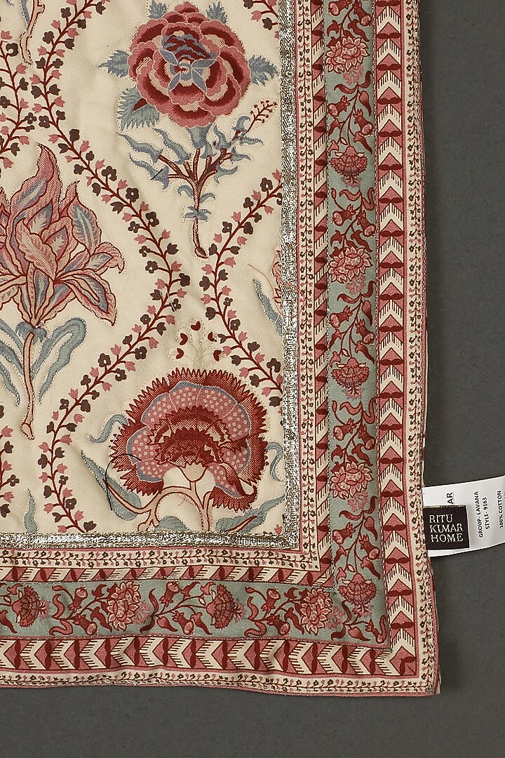 Ivory Lavana Printed Placemats (Set of 2) by Ritu Kumar Home at Pernia's Pop Up Shop