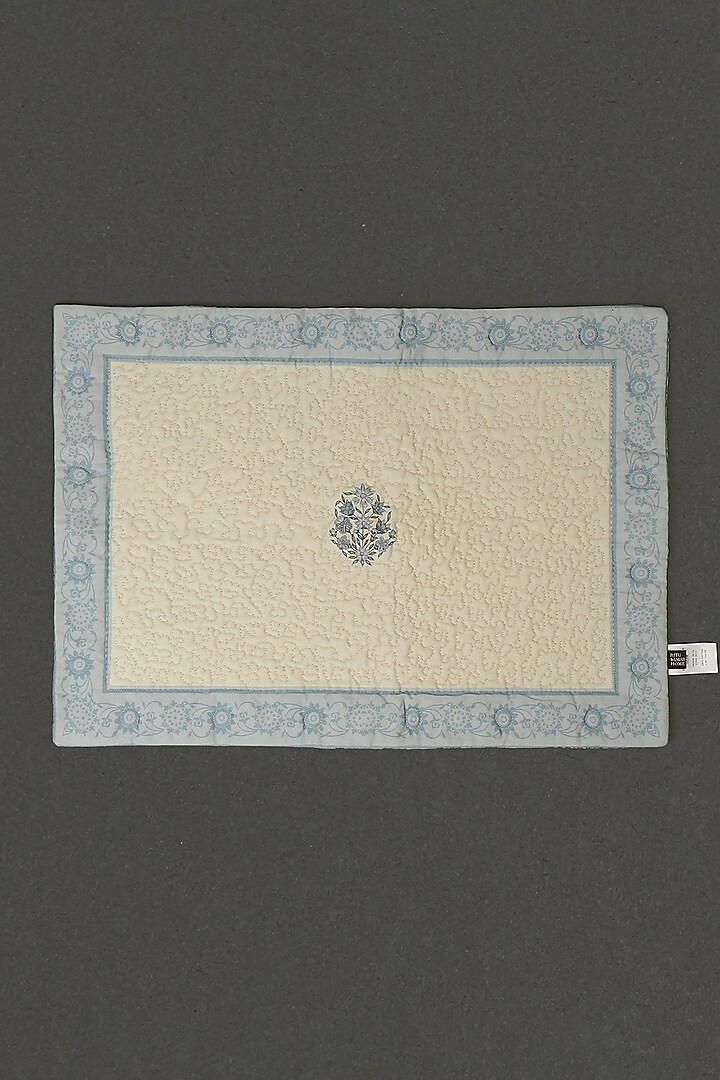 Turquoise Villa Printed Placemats (Set of 2) by Ritu Kumar Home at Pernia's Pop Up Shop