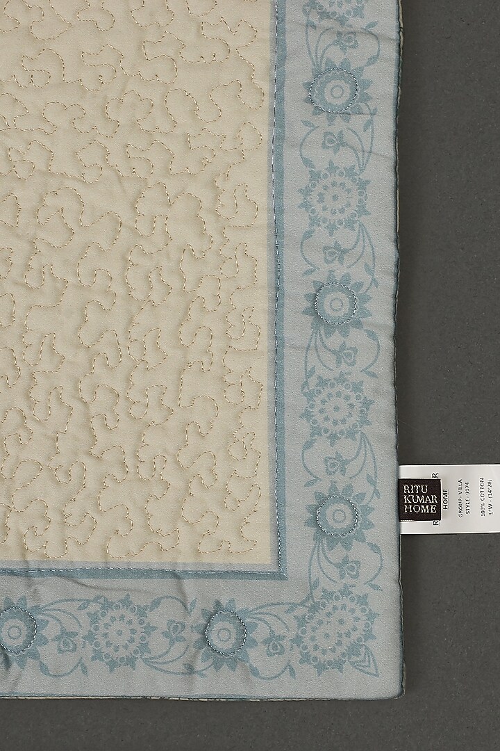 Turquoise Villa Printed Placemats (Set of 2) by Ritu Kumar Home at Pernia's Pop Up Shop