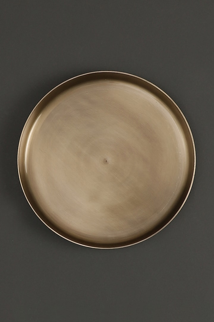 Antique Brass Kansa Thali by Ritu Kumar Home at Pernia's Pop Up Shop