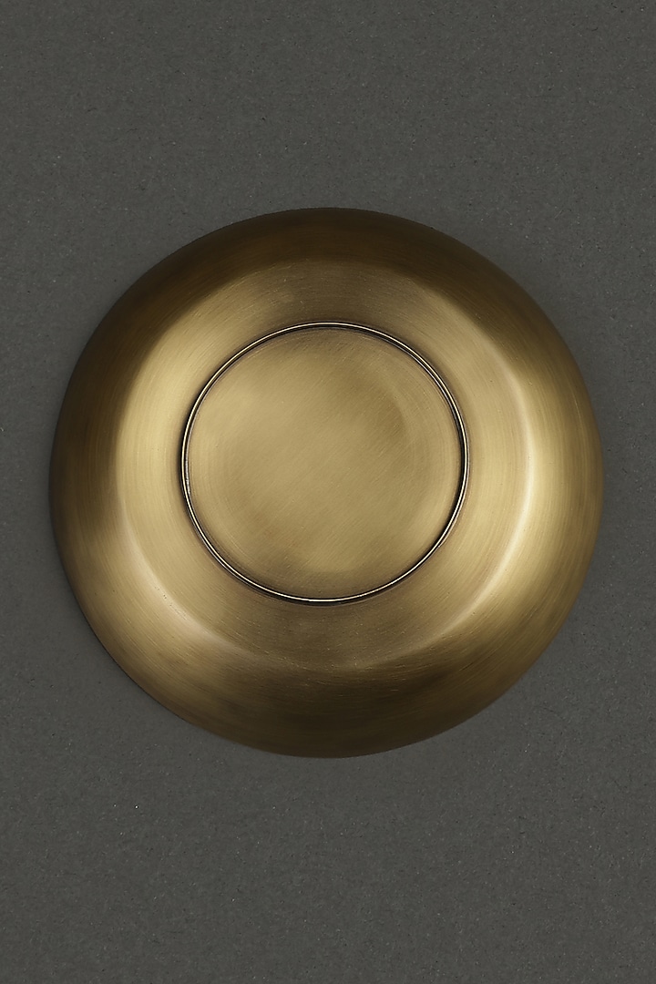 Brass Kansa Pasta Plate by Ritu Kumar Home at Pernia's Pop Up Shop