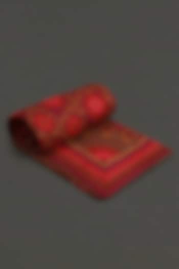 Red Ikkat Rectangular Quilt by Ritu Kumar Home at Pernia's Pop Up Shop