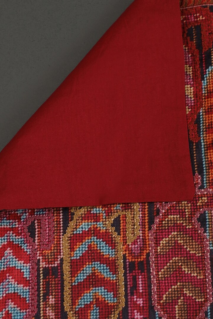 Red Placement Mats (Set of 2) by Ritu Kumar Home at Pernia's Pop Up Shop