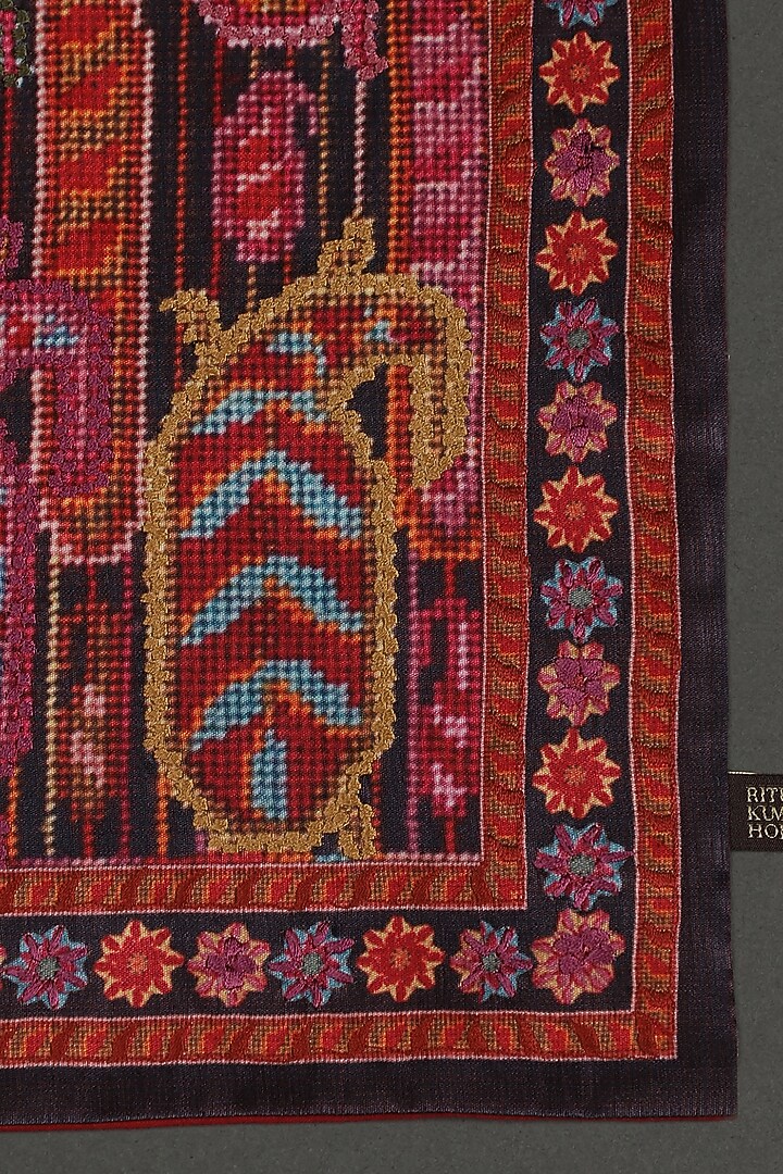Red Placement Mats (Set of 2) by Ritu Kumar Home at Pernia's Pop Up Shop