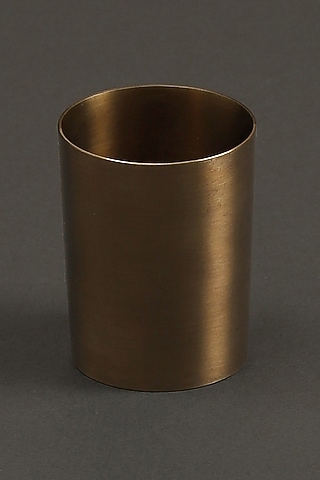 Brass Cylendrical Glass by Ritu Kumar Home