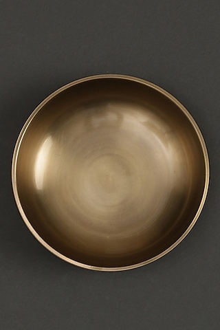 Brass Kansa Dessert Bowl by Ritu Kumar Home