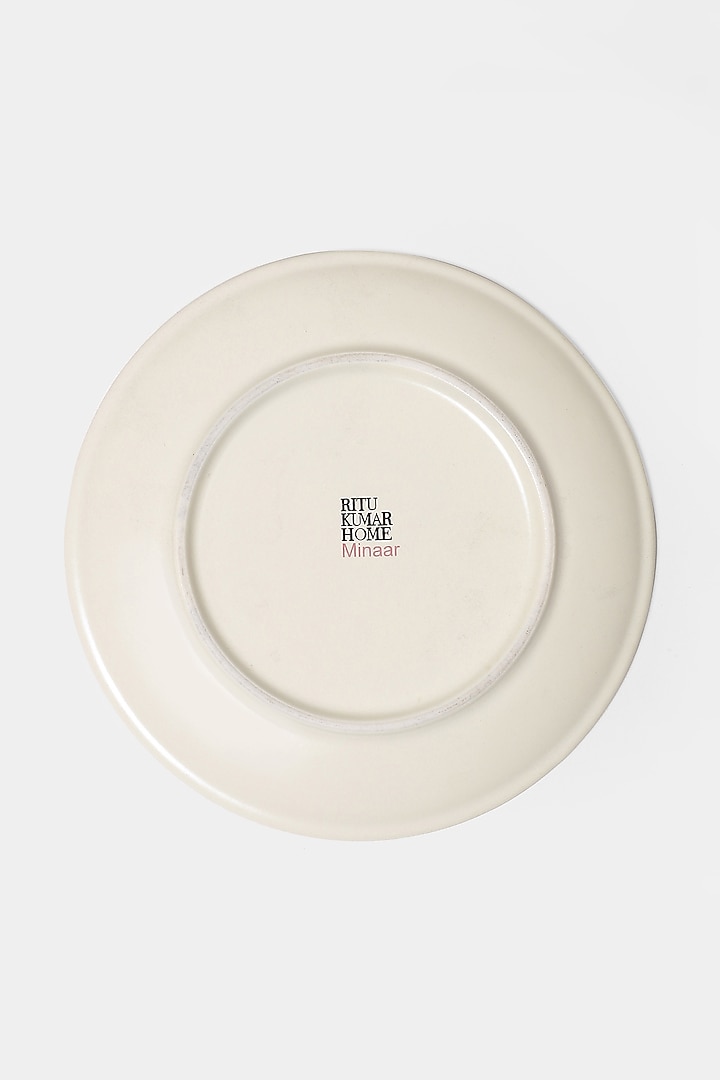 Blue Jaamevar Side Plate (Set of 2) by Ritu Kumar Home at Pernia's Pop Up Shop